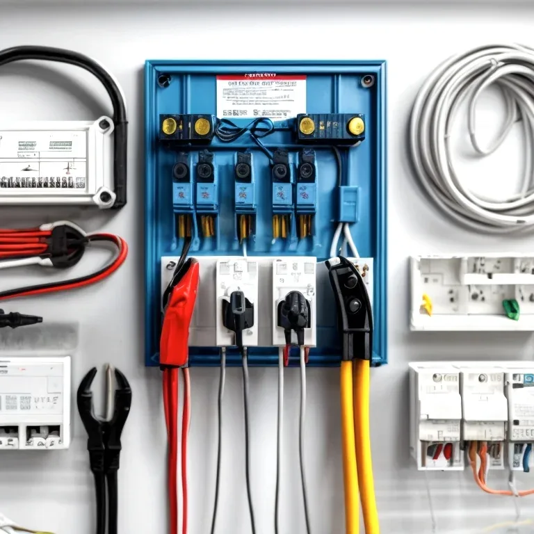 Panel eléctrico doméstico moderno