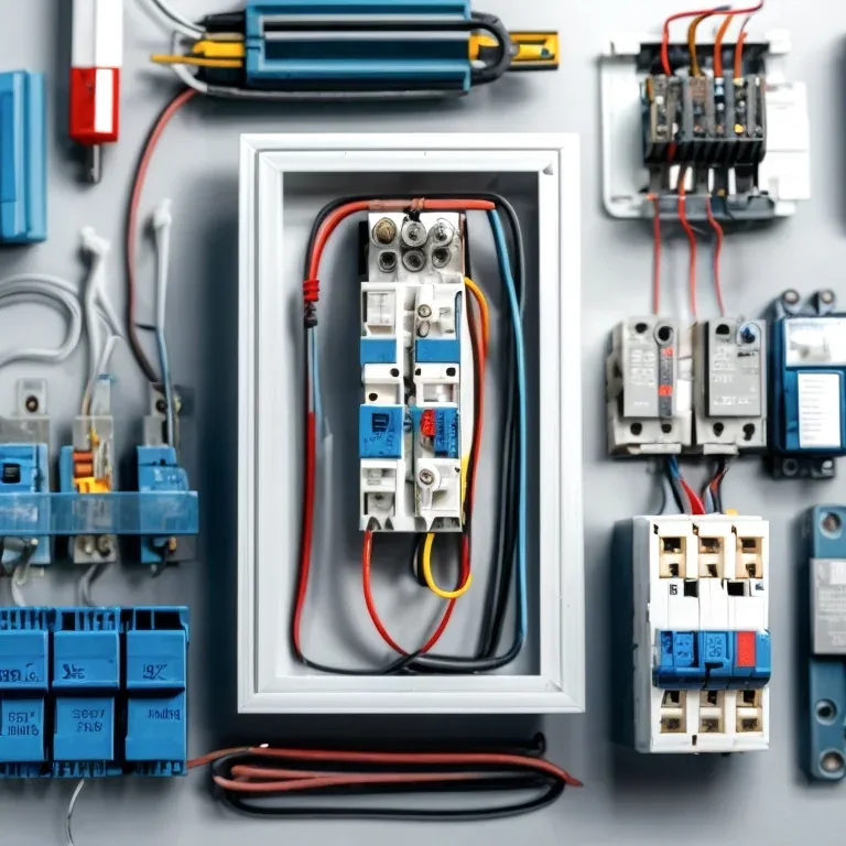 Técnico revisando plano eléctrico en obra residencial